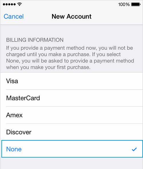 Use the App Store Without a Credit Card