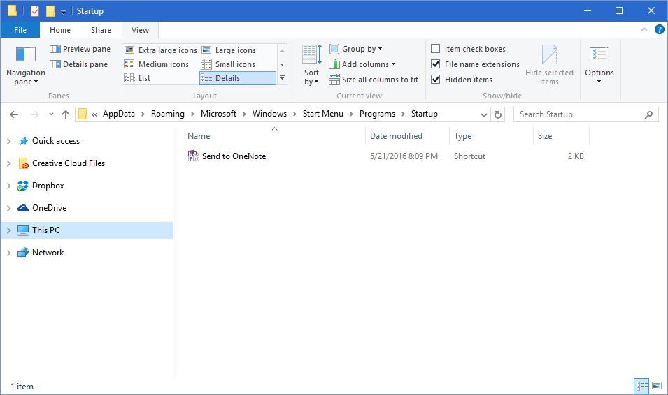 How To Access The Windows 10 Startup Folder