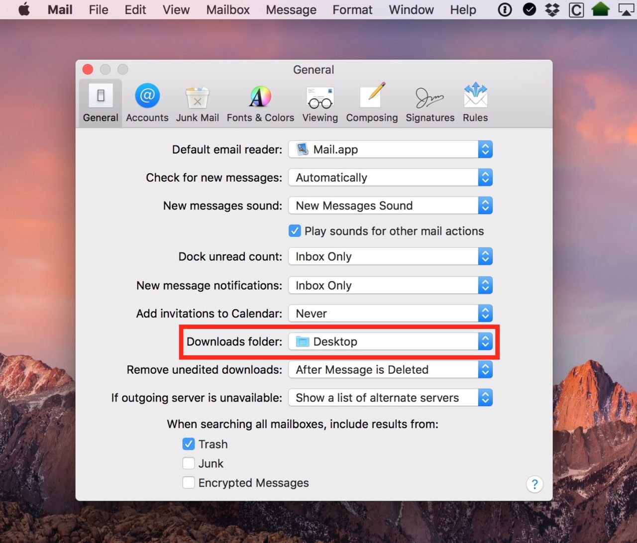 Change Mac Download Settings