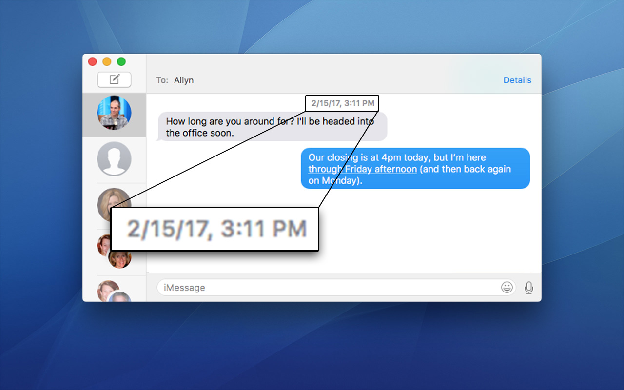 How To View Timestamps In Messages For Mac