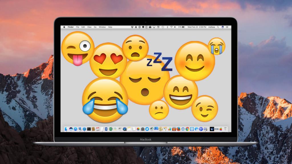 how to add emojis on mac book