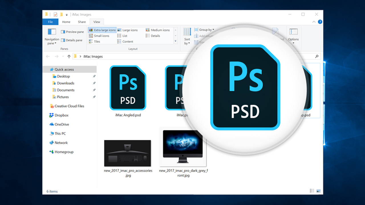 How To Show PSD Icon Previews In Windows 10 File Explorer