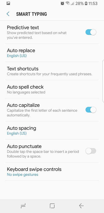 how to turn off autocorrect on note 2