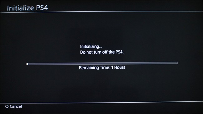 resetting a ps4