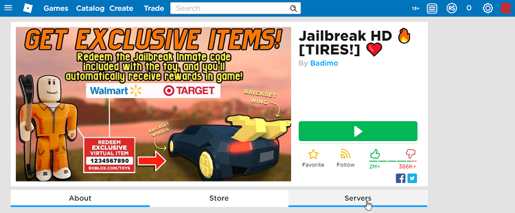 How To Find Empty Servers On Roblox - roblox codes on jailbreak