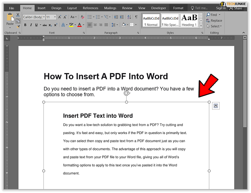insert a pdf into word for mac