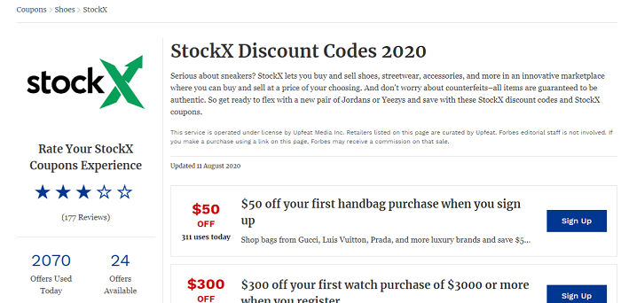 stockx shoe discount code