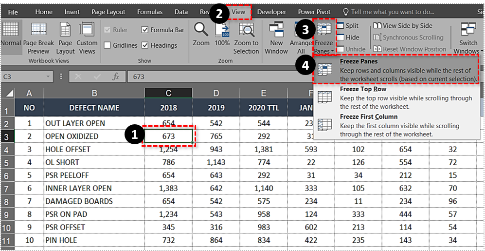 How To Freeze The Top Row In Excel