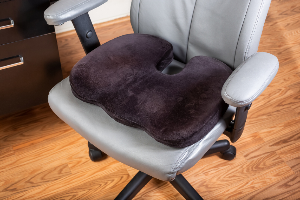 COMFILIFE Memory Foam Gray Premium Comfort Seat Cushion Chair Pad