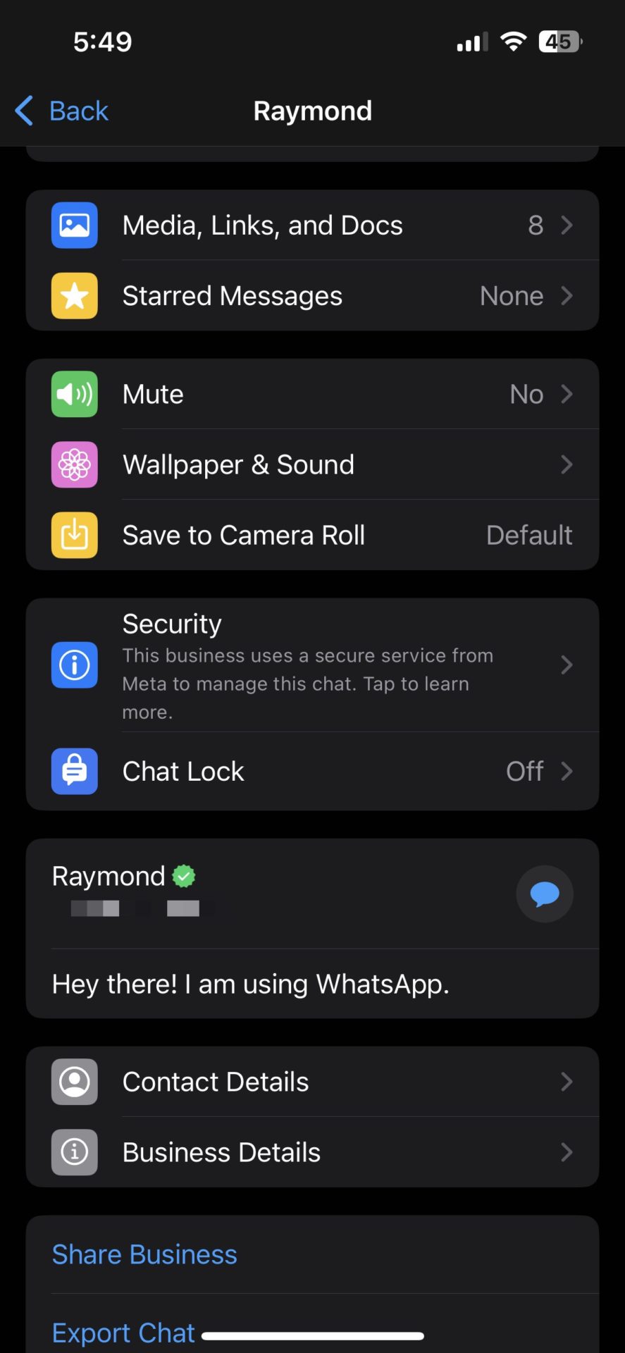 how to hide lock chat on whatsapp iphone