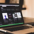 Spotify on laptop