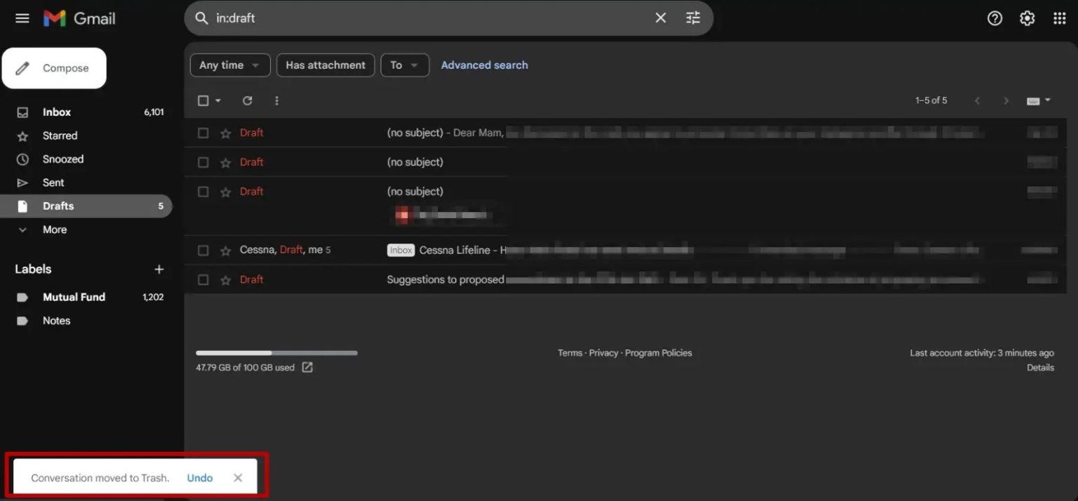  How To Recover A Deleted Draft In Gmail Tech Junkie