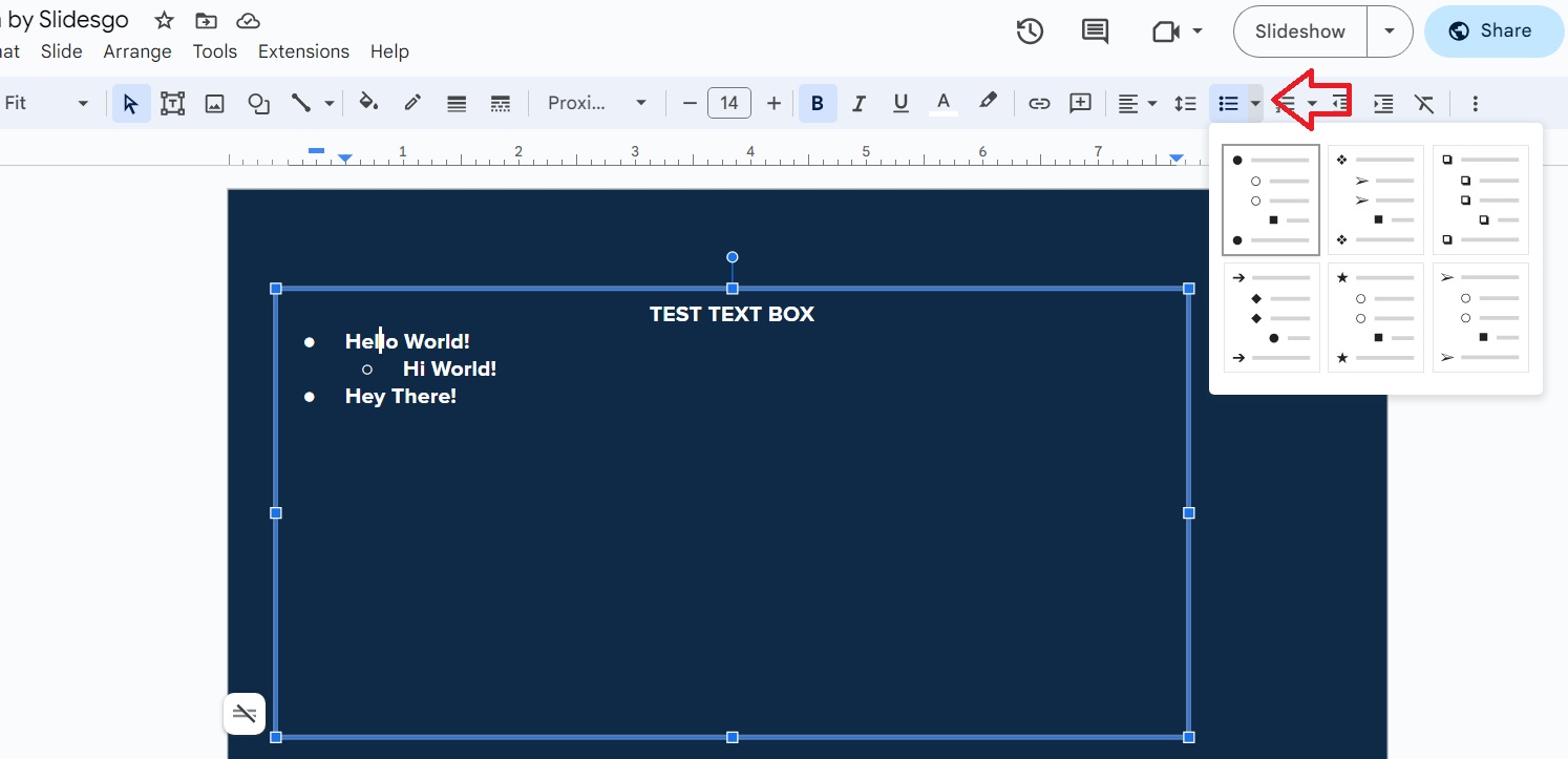 How To Add Bullet Points In Google Slides Tech Junkie   Customizing Bullet Points In Google Slides 