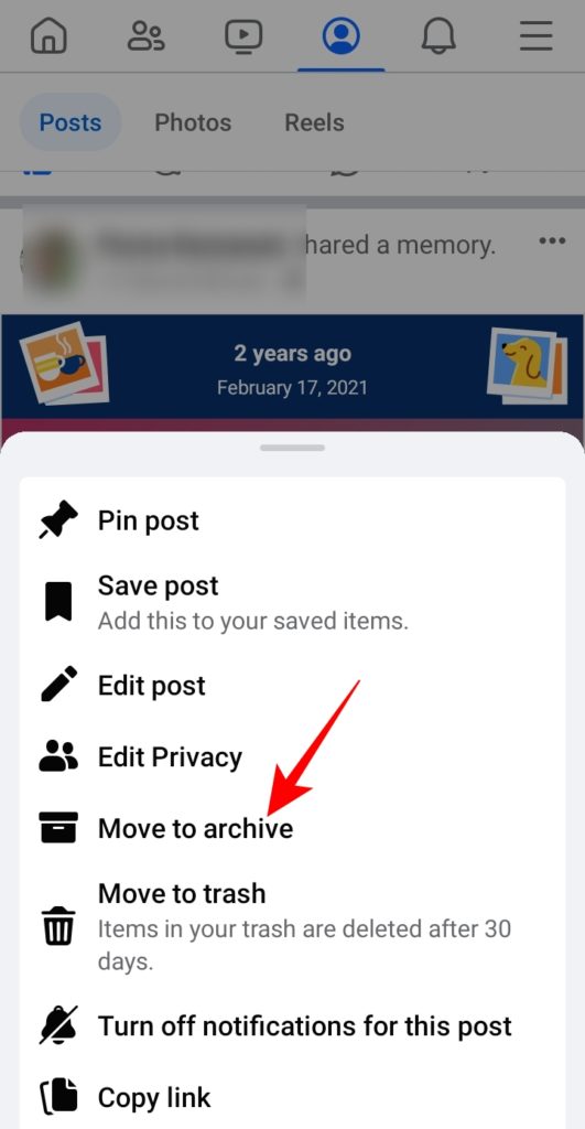 how to unarchive your post on facebook