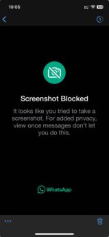 can you block screenshots on whatsapp video call