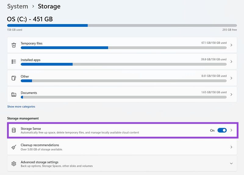 Use Microsoft’s Storage Sense to Clear Unneeded Files 3