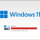 low disk space error in windows 11