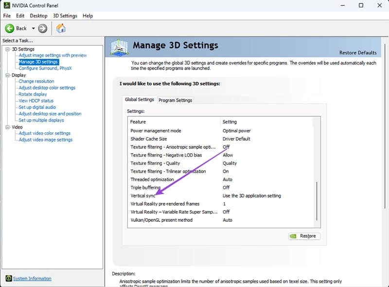 How to Enable and Disable VSync With an Nvidia Graphics Card 3