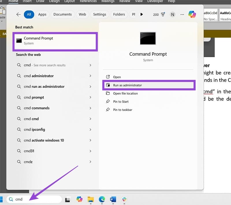 Fix 2. Use the Command Prompt to Reset Your Network Settings 1