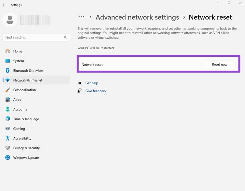 Fix 3. Reset Your Network Settings 2