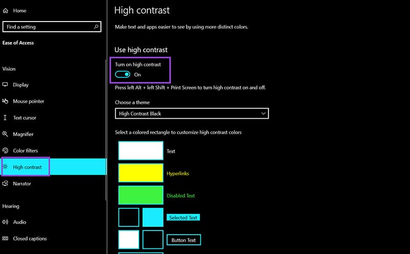 Windows Accessibility Features for Vision 3