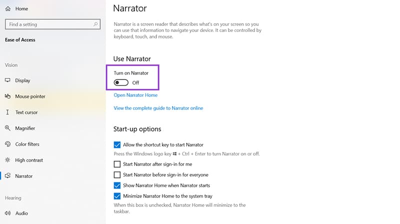 Windows Accessibility Features for Vision 7