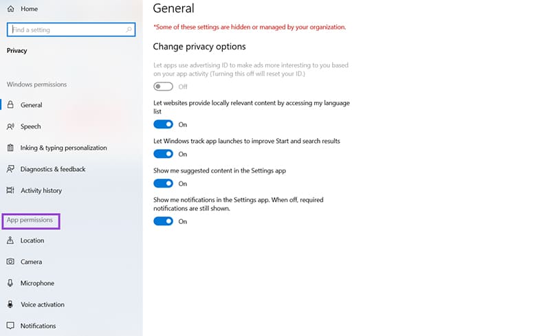 How to Change the Way an App Accesses Your Data in Windows 4